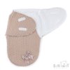 SW188-COF: Coffee Cable Swaddle Wrap w/Bow